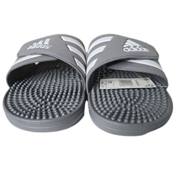 Adidas Adissage NIB Slides Sandal Grey & White Men\'s Size 17 New HQ4373 main image 4